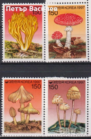    Чисти марки и блокове Флора Гъби 1993 1994 1995 1996 1997 от Южна Корея , снимка 2 - Филателия - 51109016