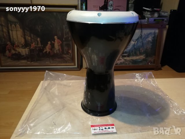 ГОЛЯМА ЧЕРНА ТАРАМБУКА-40Х26СМ-ВНОС СИРИЯ 0610211915, снимка 2 - Ударни инструменти - 34373932