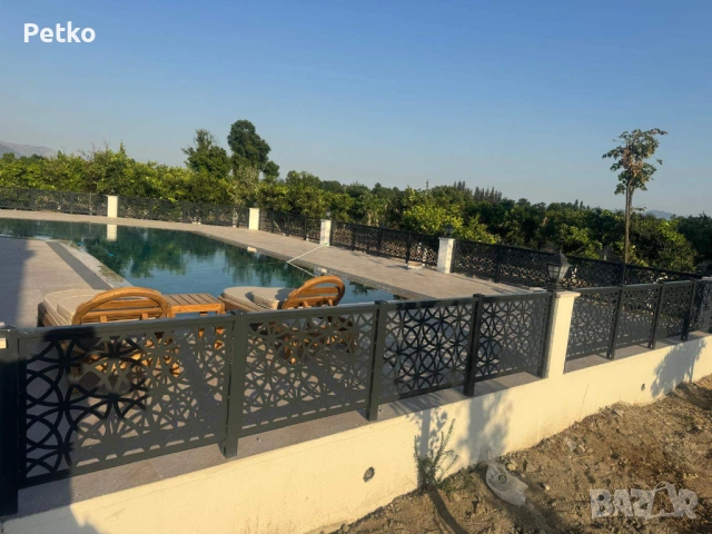 Лазерно изрязано пано за ограда + метален кол, снимка 18 - Огради и мрежи - 53132260