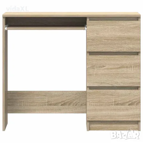vidaXL Бюро, дъб сонома, 90x45x76 см, инженерно дърво, снимка 6 - Бюра - 56147769