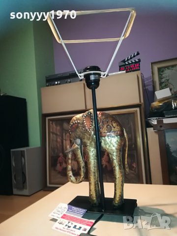 метален слон-лампа-50см-внос франция, снимка 6 - Колекции - 29563049