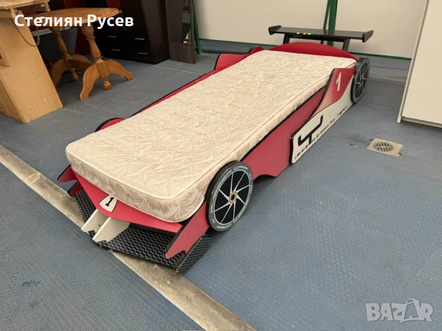 1401  FORMULA 1 детско легло с матрак 90/200см цена 80 евро или 156,47 лв   -190см / 120см широко -д, снимка 3 - Спални и легла - 53096721