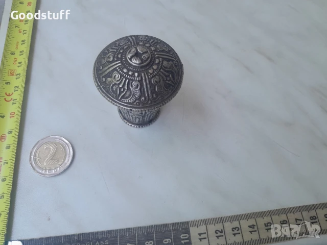 Дрьжка за бастун, чадьр, фигурална, мелхиор, снимка 6 - Антикварни и старинни предмети - 50675124