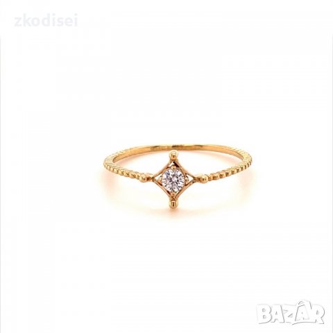 Златен дамски пръстен 1,00гр. размер:57 14кр. проба:585 модел:14239-3, снимка 1 - Пръстени - 39854989