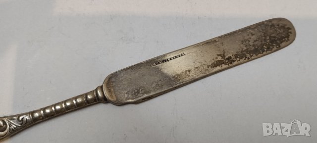 Сребърен нож, снимка 2 - Антикварни и старинни предмети - 29865784