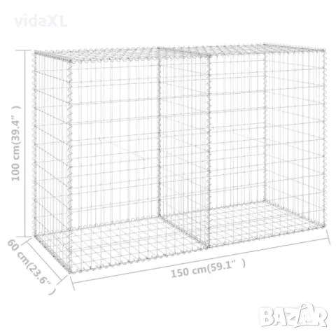 vidaXL Габионна стена с капаци（SKU:147814）, снимка 2 - Други - 48104620