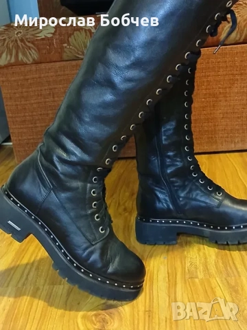 Дамски ботуши от естествена кожа