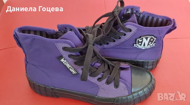 Кецове Wednesday, Zara, лилави, номер 37, снимка 5 - Кецове - 51064257