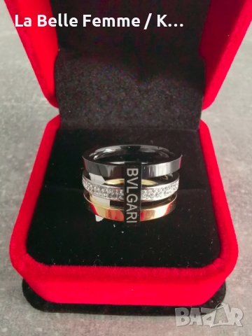 Пръстени изработени от медицинска стомана 316L със златисто PVD покритие, снимка 6 - Пръстени - 38968920