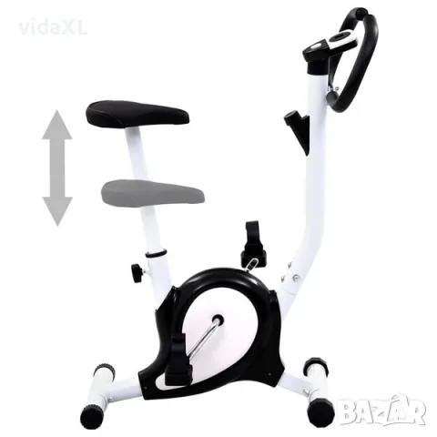 vidaXL Велоергометър с ремъчно задвижване, черен(SKU: 92009), снимка 2 - Фитнес уреди - 56060079