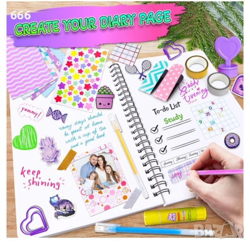 Комплект за писане на дневник PATIFEED за момичета, снимка 5 - Други - 54089423