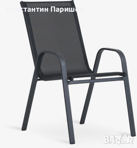 Чисто нов градински стифиращ черен стол