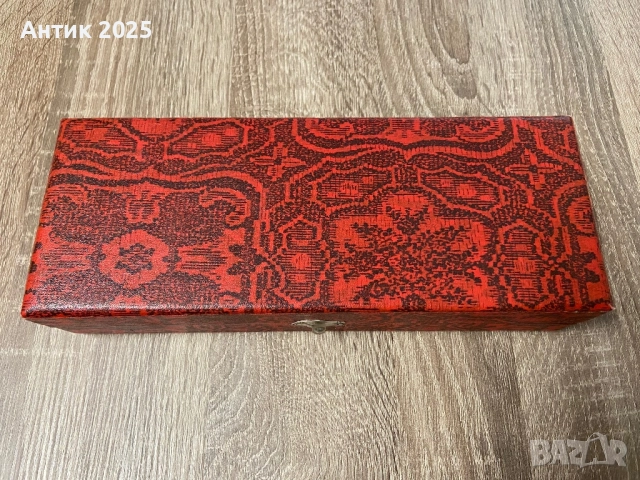 Винтидж комплект вилици от мельхиор (6 броя) в оригинален футляр, снимка 5 - Антикварни и старинни предмети - 52409208