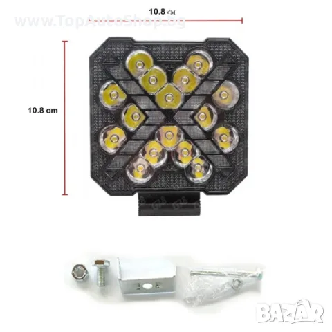 Диоден LED Халоген 48W 16 Супер Ярки Диода с бяла и жълта светлина