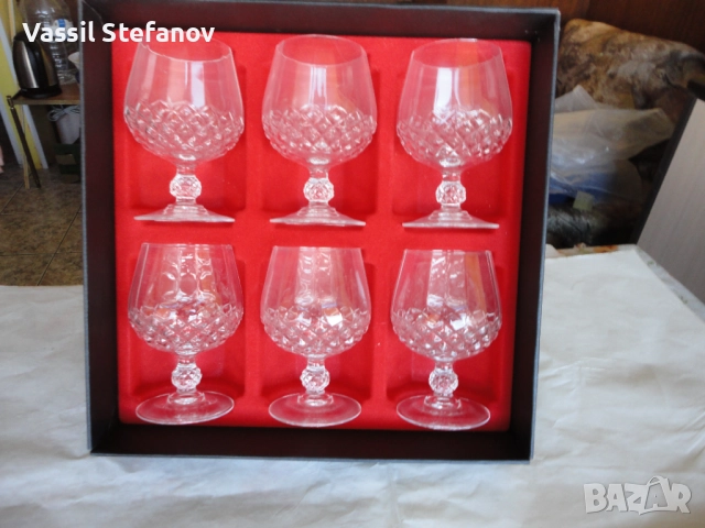 Кристални чаши  Френски оргинал, снимка 2 - Сервизи - 52529902