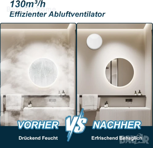 Вентилатор за баня, кухня, тоалетна, гараж SBONNI , снимка 4 - Вентилатори - 50699478