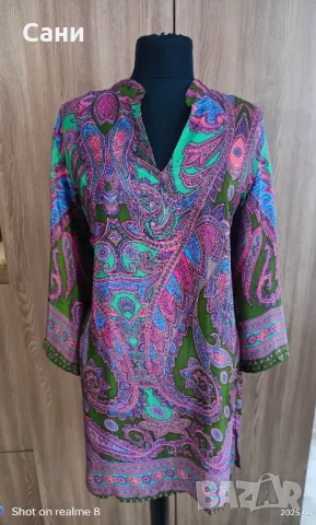 Копринена индийска туника нова с етикет , снимка 5 - Туники - 49872058