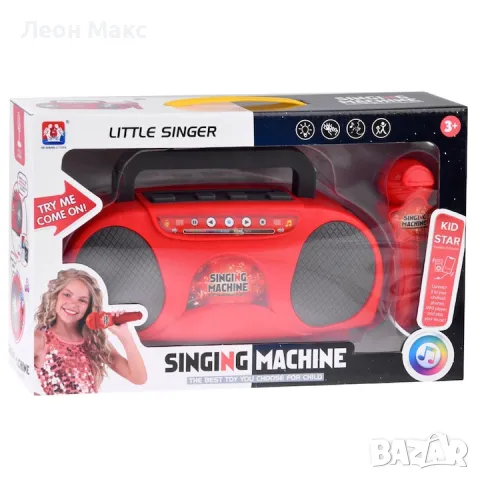 Детски касетофон с микрофон за караоке, снимка 2 - Музикални играчки - 48409650