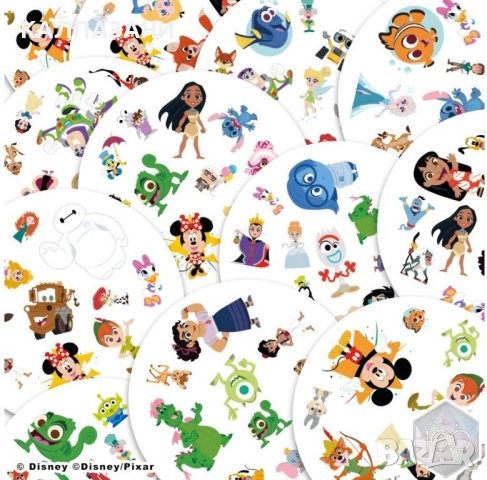 Настолна игра Dobble Disney 100 (българско издание) - семейна, снимка 5 - Игри и пъзели - 51878524