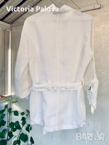 Красиво италианско яке-риза,лен 100%, снимка 4 - Якета - 35173246