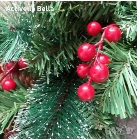 Голям коледен венец за декорация, 45 см. редставете си вашия дом или работно място украсени с нашия , снимка 2 - Декорация за дома - 52560718