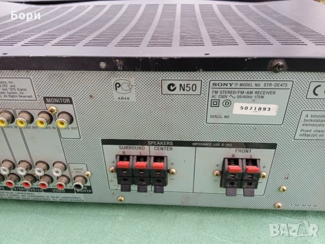 SONY STR-DE475  Ресийвър, снимка 7 - Ресийвъри, усилватели, смесителни пултове - 35118275