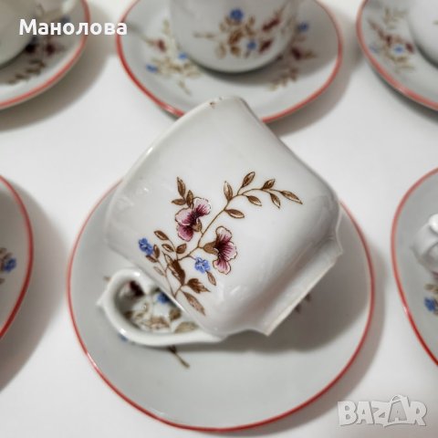 Сервиз за кафе, произведен в порцеланова фабрика ”Коста Йорданов” Видин., снимка 2 - Сервизи - 42696428