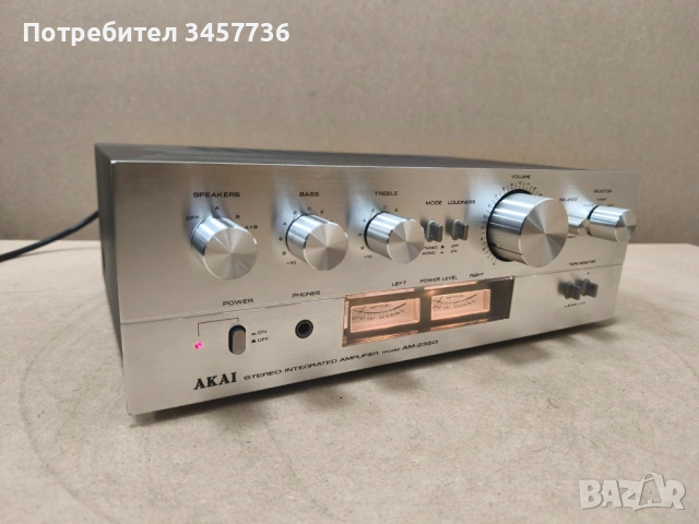 Винтидж Японски Стерео Усилвател Akai AM-2350, снимка 2 - Ресийвъри, усилватели, смесителни пултове - 54076966