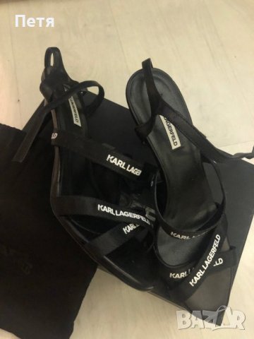 Karl lagerfeld Дамски черни сандали, снимка 1