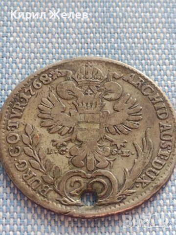 Сребърна монета 20 кройцера 1768г. Мария Терезия Виена Австрия 14942, снимка 14 - Нумизматика и бонистика - 42871693