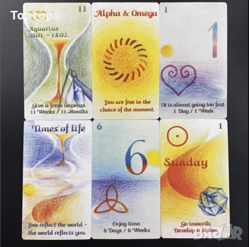 Оракул карти: Cards of Time карти за време & Crystals the Stone Deck, снимка 3 - Карти за игра - 35029975