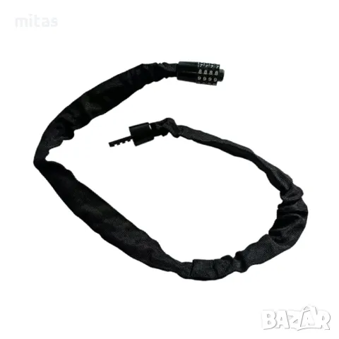 Заключващо устройство верига за велосипед с код, Полиестер, 90см/4мм, снимка 3 - Аксесоари за велосипеди - 49796322