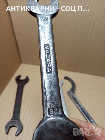 Комплект Соц Стари Големи Гаечни Ключове. , снимка 8 - Антикварни и старинни предмети - 52696551