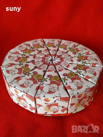 Картонена торта с Дядо Коледа , снимка 4 - Коледни подаръци - 31104866