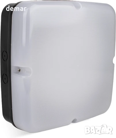 Bright Source стенен и таванен квадратен LED панел, черен, превключваща мощност 9W 14W 18W, IP65