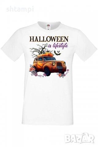 Мъжка тениска Halloween is Lifestyle,Halloween,Хелоуин,Празник,Забавление,Изненада,Обичаи,