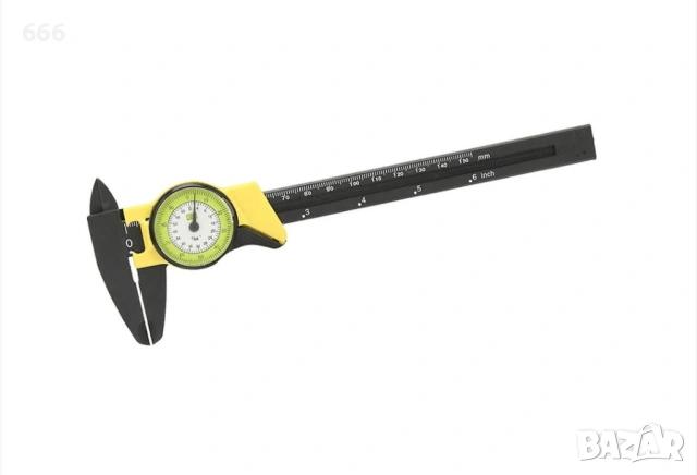 Пластмасов шублер, 0-150мм, Лесен за четене, снимка 3 - Други стоки за дома - 54083155