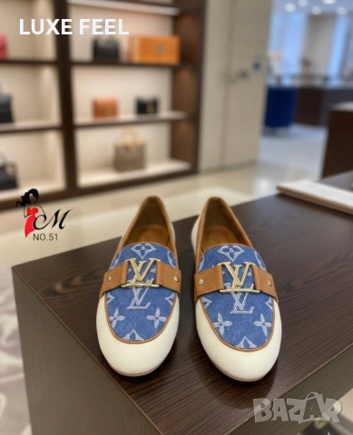 Louis Vuitton ⚜️ Естествена Кожа ⚜️ Дамски Обувки , снимка 2 - Дамски ежедневни обувки - 54072341