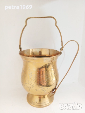 Голям орнаментиран съд, кофа за лед със щипка и цедка, E.P.N.S.