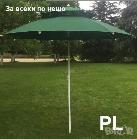 Градински Чадър С UV Защита С Ветроустойчива Клапа И Двоен Покрив – 220/220 см Код P591, снимка 9 - Градински мебели, декорация  - 50426836