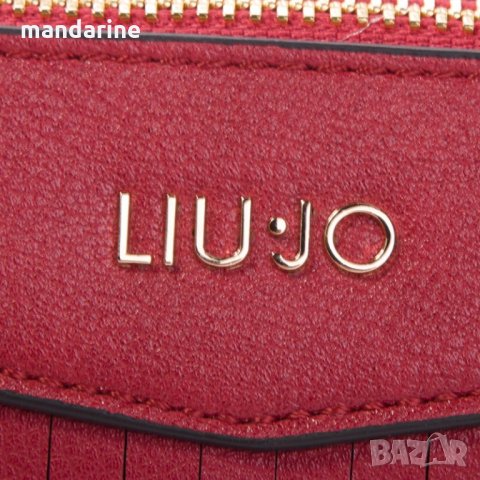 ПРОМО 🍊 LIU JO 🍊 Малка кожена чанта RED “N” CAPS 23х16х4 см нова с етикети, снимка 4 - Чанти - 30728570
