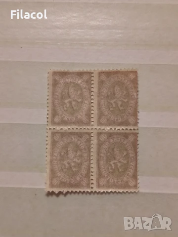 България 1927  Лъвчета каре 10 ст. MNH, снимка 2 - Филателия - 50659610