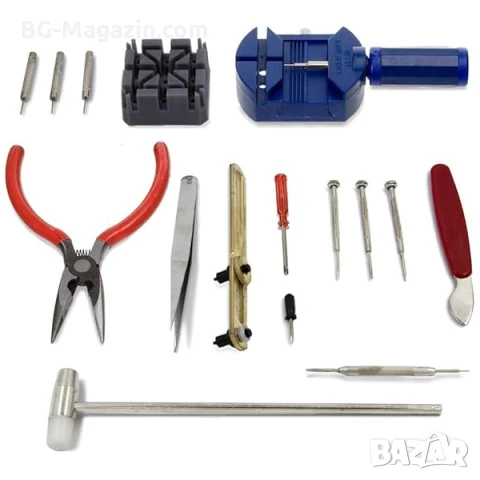 Професионален часовникарски комплект инструменти за отваряне на часовник смяна на верижки отвертки, снимка 9 - Отвертки - 50973936