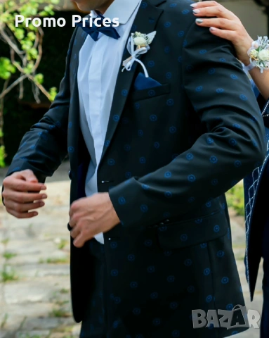 Promo -50% Черен костюм SLIM FIT CARDUCCI, снимка 2 - Костюми - 50384106