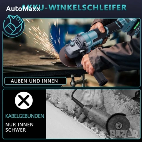 ADWOLT Безжична ъглошлайф машина 125 мм 21 V, ъглошлайф
, снимка 4 - Винтоверти - 50759346