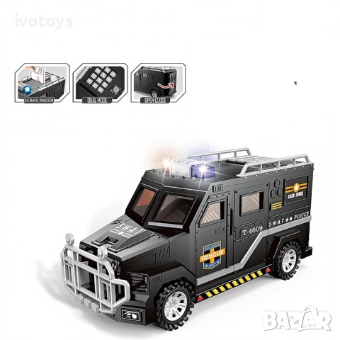 Детска електронна касичка Полицейски джип 2в1 - Код 5318, снимка 2 - Коли, камиони, мотори, писти - 52481921