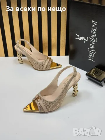 Yves Saint Laurent Дамски Сандали На Ток - Различни Цветове Код SEM-557, снимка 3 - Сандали - 55875038