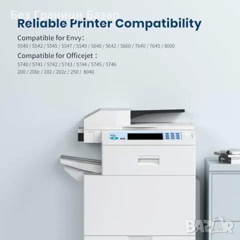 Нови 62XL Ink Cartridge за HP Envy OfficeJet Черна и Цветна Мастилница 2 броя принтер мастило печат, снимка 2 - Консумативи за принтери - 56124352
