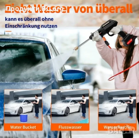 Безкабелна 21V водоструйка с външен филтър, 2 батерии и 5 режима на пръскане, снимка 8 - Аксесоари и консумативи - 50750253