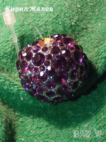 ФЕШЪН АРТ МОДЕЛ ДАМСКИ ПРЪСТЕН с ИСКРЯЩИ ВИОЛЕТОВИ КРИСТАЛИ 27626, снимка 12 - Пръстени - 46510645